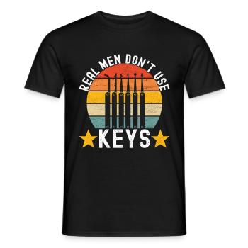 Schlüsseldienst Locksmith Dietrich - Männer T-Shirt - Schwarz - Vorne - AI Model Male 178 light (178cm)