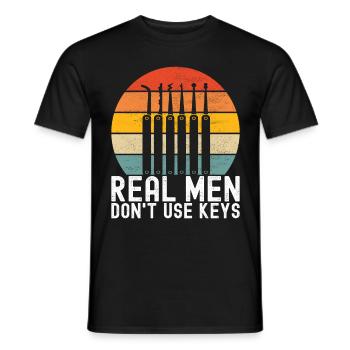 Schlüsseldienst Locksmith Dietrich - Männer T-Shirt - Schwarz - Vorne - AI Model Male 178 light (178cm)