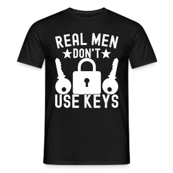 Schlüsseldienst Locksmith Dietrich - Männer T-Shirt - Schwarz - Vorne - AI Model Male 178 light (178cm)