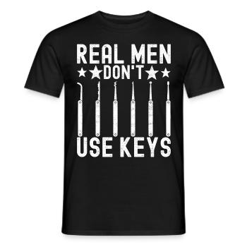 Schlüsseldienst Locksmith Dietrich - Männer T-Shirt - Schwarz - Vorne - AI Model Male 178 light (178cm)