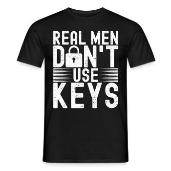 Schlüsseldienst Locksmith Dietrich - Männer T-Shirt - Schwarz - Vorne - AI Model Male 178 light (178cm)