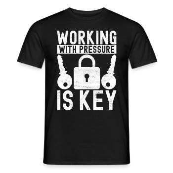 Schlüsseldienst Locksmith Dietrich - Männer T-Shirt - Schwarz - Vorne - AI Model Male 178 light (178cm)
