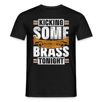 Trumpeter Kicking Some Brass Tonight - Men's T-Shirt - black - Front - AI Model Male 178 light (178cm)