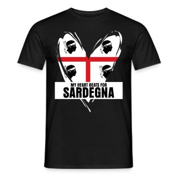 Sardegna Sardinia Heart Sardinia - Men's T-Shirt - black - Front - AI Model Male 178 light (178cm)