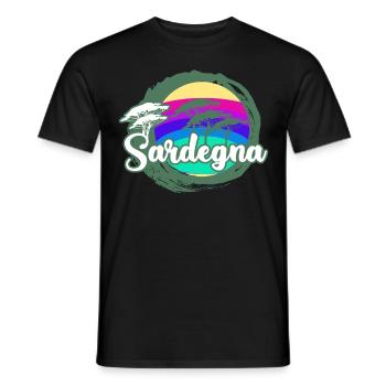 Sardinien Retro Sardegna Sardinia - Men's T-Shirt - black - Front - AI Model Male 178 light (178cm)