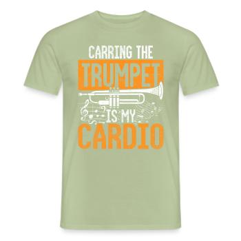 Trompettiste - T-shirt homme - vert sauge - Devant - AI Model Male 178 light (178cm)