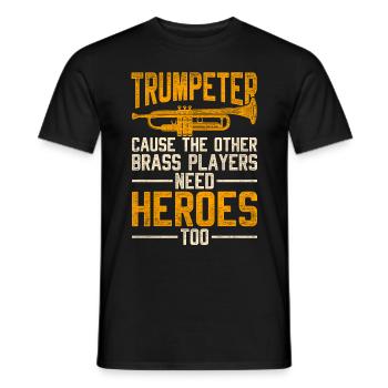 Trumpet trumpet player - Men's T-Shirt - black - Front - AI Model Male 178 light (178cm)