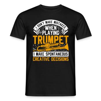 Trumpet player trumpeter - Men's T-Shirt - black - Front - AI Model Male 178 light (178cm)
