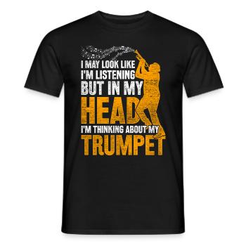 Trumpeter trumpet player - Men's T-Shirt - black - Front - AI Model Male 178 light (178cm)