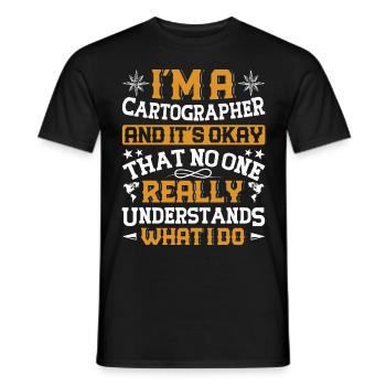 Cartographers - Men's T-Shirt - black - Front - AI Model Male 178 light (178cm)