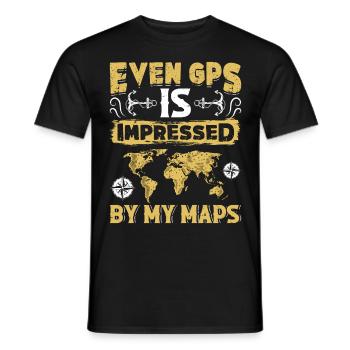 Cartographers - Men's T-Shirt - black - Front - AI Model Male 178 light (178cm)