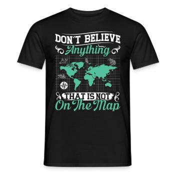 Cartographers - Men's T-Shirt - black - Front - AI Model Male 178 light (178cm)