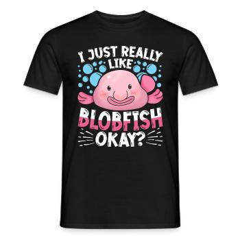 Blobfisch J’aime vraiment Blobfish d’accord? - T-shirt homme - noir - Devant - AI Model Male 178 light (178cm)