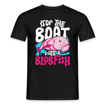 Blobfisch Arrêtez le bateau Je vois un Blobfish - T-shirt homme - noir - Devant - AI Model Male 178 light (178cm)