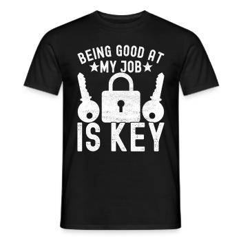 Schlüsseldienst Locksmith Dietrich - Männer T-Shirt - Schwarz - Vorne - AI Model Male 178 light (178cm)