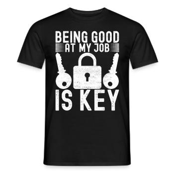 Schlüsseldienst Locksmith Dietrich - Männer T-Shirt - Schwarz - Vorne - AI Model Male 178 light (178cm)