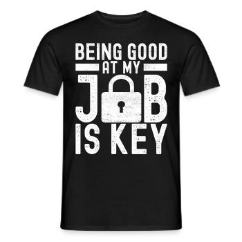 Schlüsseldienst Locksmith Dietrich - Männer T-Shirt - Schwarz - Vorne - AI Model Male 178 light (178cm)