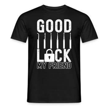 Schlüsseldienst Locksmith Dietrich - Männer T-Shirt - Schwarz - Vorne - AI Model Male 178 light (178cm)