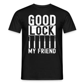 Schlüsseldienst Locksmith Dietrich - Männer T-Shirt - Schwarz - Vorne - AI Model Male 178 light (178cm)