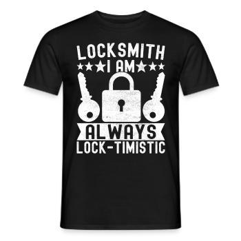 Schlüsseldienst Locksmith Dietrich - Männer T-Shirt - Schwarz - Vorne - AI Model Male 178 light (178cm)
