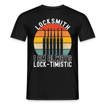 Schlüsseldienst Locksmith Dietrich - Männer T-Shirt - Schwarz - Vorne - AI Model Male 178 light (178cm)