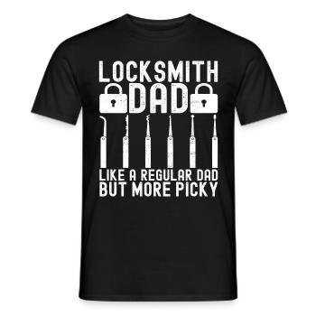 Schlüsseldienst Locksmith Dietrich - Männer T-Shirt - Schwarz - Vorne - AI Model Male 178 light (178cm)
