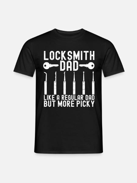 Schlüsseldienst Locksmith Dietrich - Männer T-Shirt - Schwarz