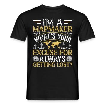 Cartographers - Men's T-Shirt - black - Front - AI Model Male 178 light (178cm)