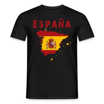 Spain Spanish Holidays - Men's T-Shirt - black - Front - AI Model Male 178 light (178cm)