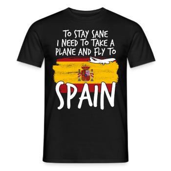 Holidays in Spain - Men's T-Shirt - black - Front - AI Model Male 178 light (178cm)