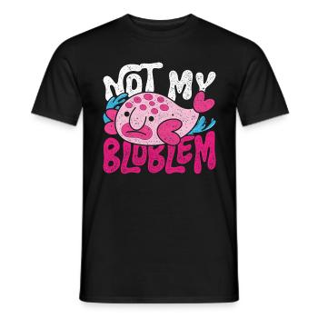 Blobfisch pas mon Bloblem - T-shirt homme - noir - Devant - AI Model Male 178 light (178cm)