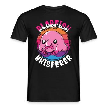 Blobfisch Blobfish Whisperer - T-shirt homme - noir - Devant - AI Model Male 178 light (178cm)