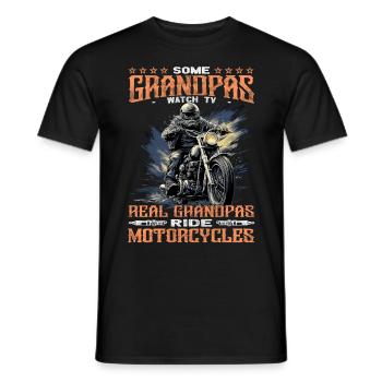 Biker Grandpa - Moto - Moto - T-shirt homme - noir - Devant - AI Model Male 178 light (178cm)