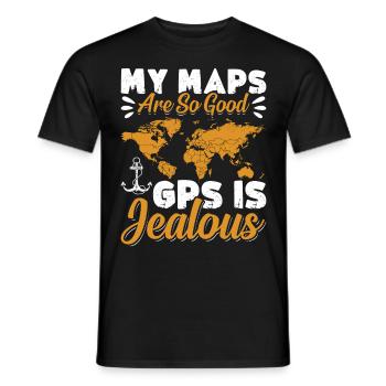 Cartographers - Men's T-Shirt - black - Front - AI Model Male 178 light (178cm)
