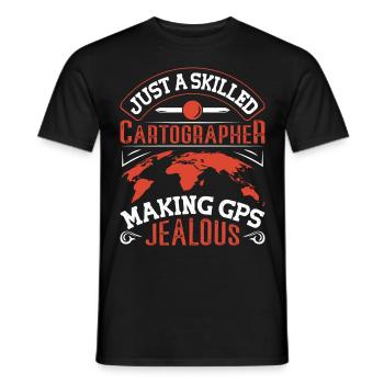 Cartographers - Men's T-Shirt - black - Front - AI Model Male 178 light (178cm)