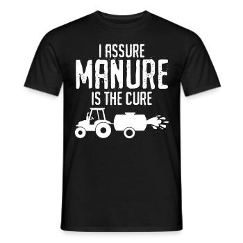 Farmer manure drive farmer farmers - Men's T-Shirt - black - Front - AI Model Male 178 light (178cm)