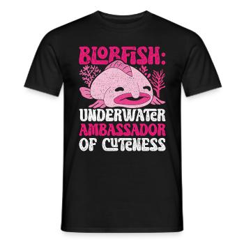 Blobfisch Underwater Ambrassador Of Cuteness - Männer T-Shirt - Schwarz - Vorne - AI Model Male 178 light (178cm)