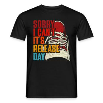 Sneaker Collector Shoe Collector C’est le jour de la sortie - T-shirt homme - noir - Devant - AI Model Male 178 light (178cm)