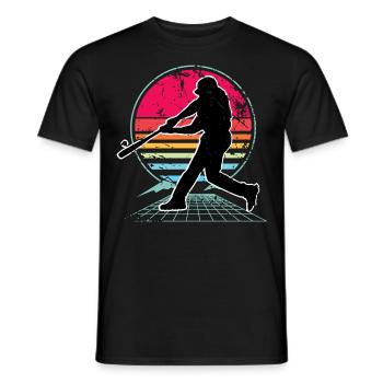 Base-ball - T-shirt homme - noir - Devant - AI Model Male 178 light (178cm)