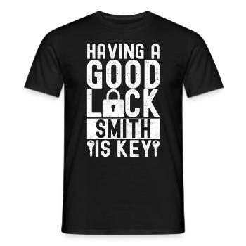 Schlüsseldienst Locksmith Dietrich - Männer T-Shirt - Schwarz - Vorne - AI Model Male 178 light (178cm)