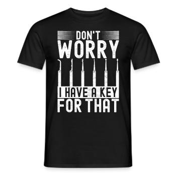 Schlüsseldienst Locksmith Dietrich - Men's T-Shirt - black - Front - AI Model Male 178 light (178cm)