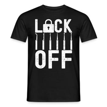 Schlüsseldienst Locksmith Dietrich - Men's T-Shirt - black - Front - AI Model Male 178 light (178cm)