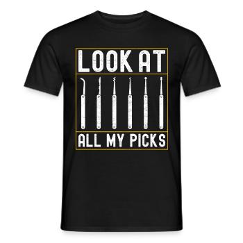 Schlüsseldienst Serrurier Dietrich - T-shirt homme - noir - Devant - AI Model Male 178 light (178cm)