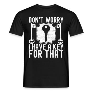 Schlüsseldienst Locksmith Dietrich - Männer T-Shirt - Schwarz - Vorne - AI Model Male 178 light (178cm)