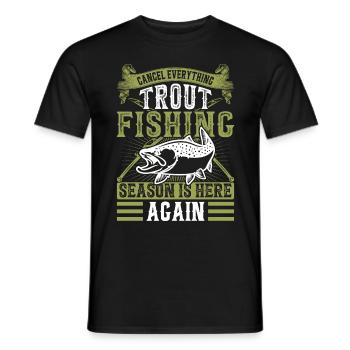 Funny Fishing Men Women - Männer T-Shirt - Schwarz - Vorne - AI Model Male 178 light (178cm)