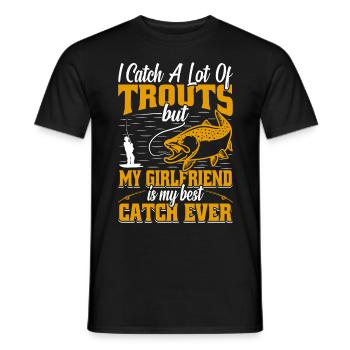 Funny Fishing Men Women - Männer T-Shirt - Schwarz - Vorne - AI Model Male 178 light (178cm)