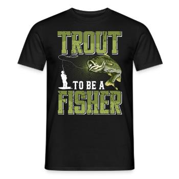 Funny Fishing Men Women - Männer T-Shirt - Schwarz - Vorne - AI Model Male 178 light (178cm)