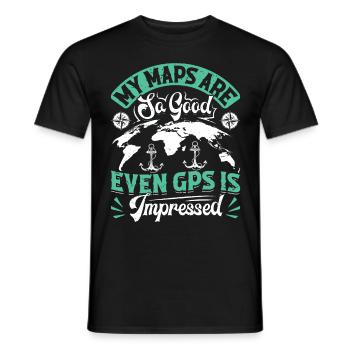 Cartographers - Men's T-Shirt - black - Front - AI Model Male 178 light (178cm)