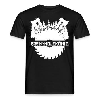 Brennholz Feuerholz Kamin Ofen Feuer - Männer T-Shirt - Schwarz - Vorne - AI Model Male 178 light (178cm)