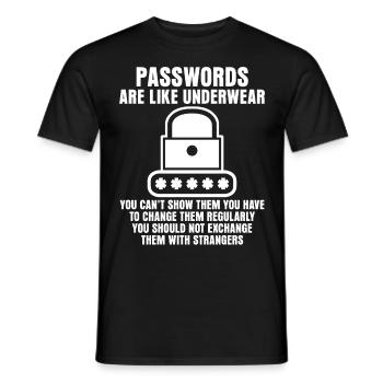 Admin Password Programmer - Men's T-Shirt - black - Front - AI Model Male 178 light (178cm)